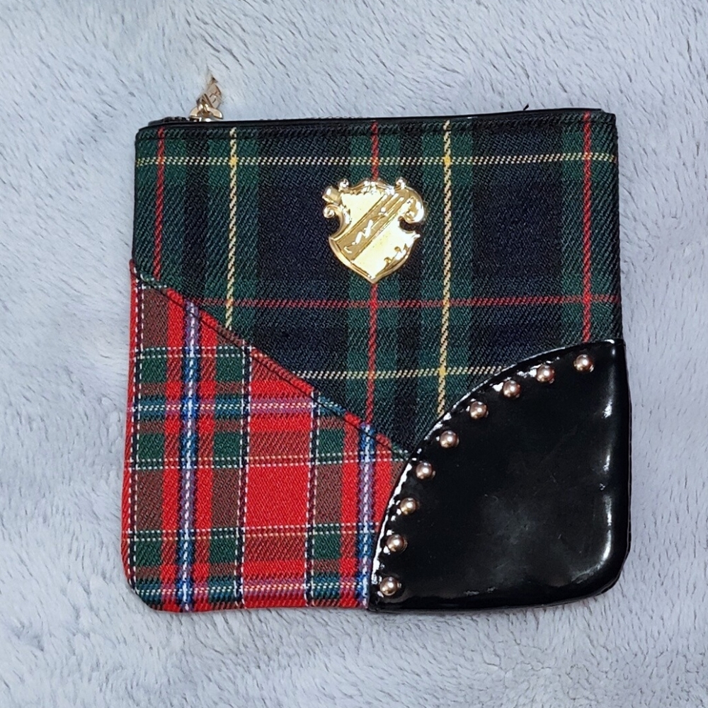 MAC Cosmetics tartan mini makeup bag